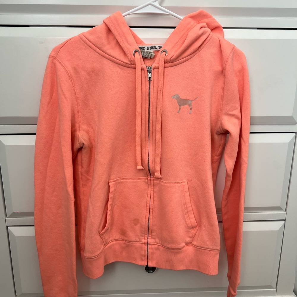 pink zip up